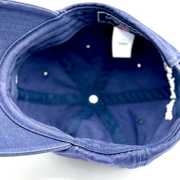 Vineyard Vines Classic Whale Logo Baseball Cap Blue Cotton Adjustable O/S - Picture 10 of 12